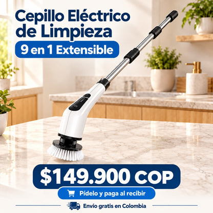 Cepillo Eléctrico de Limpieza 9 en 1 Extensible por $149.900 COP, con envío gratis en Colombia y pago al recibir