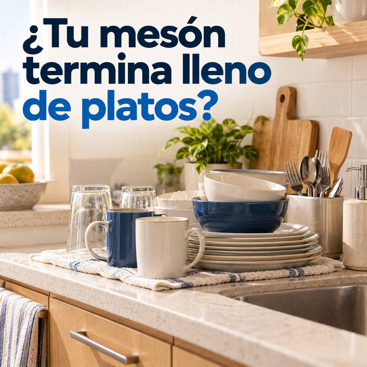 ¿Tu mesón termina lleno de platos?