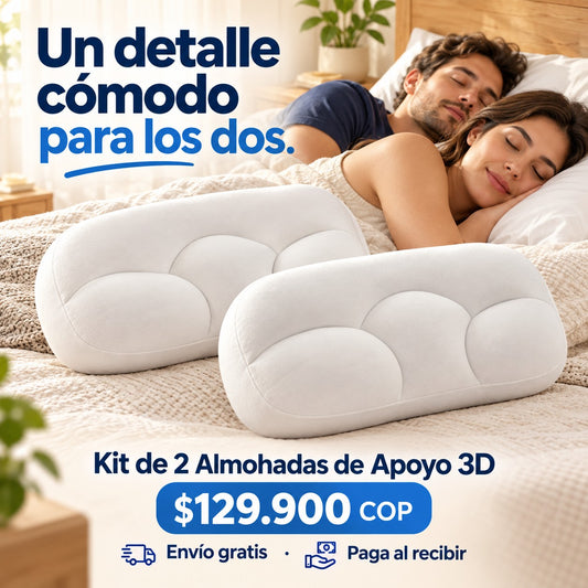 Kit de 2 Almohadas de Apoyo 3D con precio de $129.900 COP, envío gratis y pago al recibir