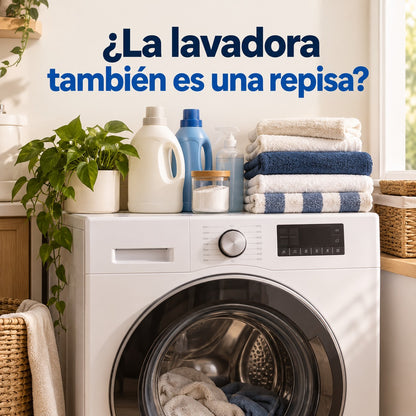 ¿La lavadora también es una repisa?