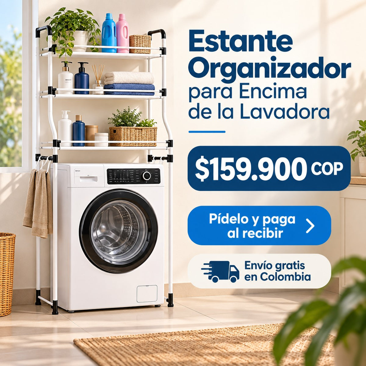 Estante Organizador para Encima de la Lavadora por $159.900 COP, con envío gratis en Colombia y pago al recibir