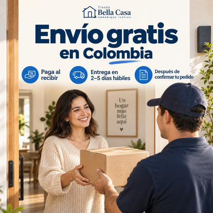 Envío gratis desde Colombia, entrega de 2 a 5 días hábiles después de confirmar el pedido y pago al recibir